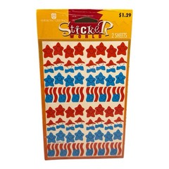 Vintage American Greetings Sticker World Smiling Stars Flags Stickers 2 Sheets