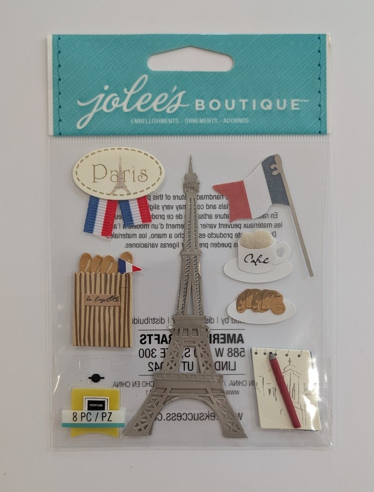 Jolee’s Paris France Travel Vacation Scrapbooking Stickers