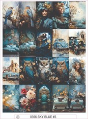 SKY BLUE #3 – COMPLETE SHEET OF 20 STICKERS