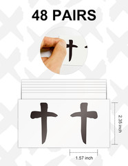48 Pairs Eye Black Stickers, Sports Face Eyeblack Sticker for Baseball Football