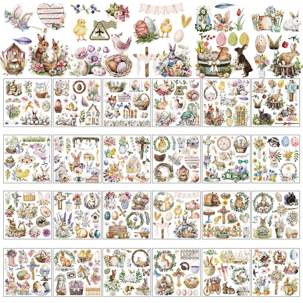 Dispowreath 25 Sheets Easter 5.9 inches x inches, as the pictures shown