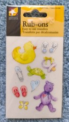Lot of Baby Paper, Stickers, Ribbon for Card Making Scrapbooking Journaling