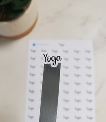 Yoga Text Stickers for Calendars, Planners and Journals
