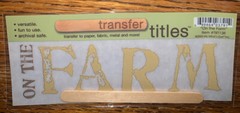 My Mind’s Eye RUB ON TRANSFER TITLES “ On The Farm ” SCRAPBOOK CRAFT Card Making
