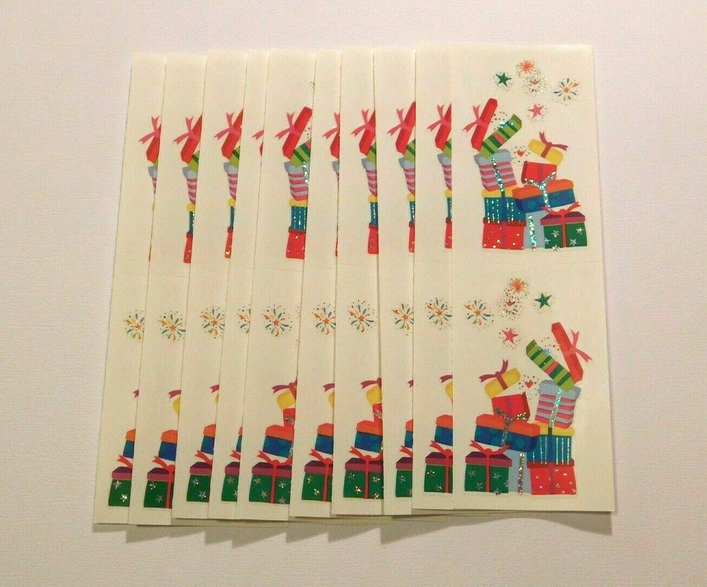 Mrs. Grossman’s Stickers Lot of 10 Strips ~Scene One Stack of Presents~ 2008