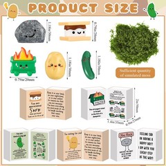 50 PCS Pickle Bulk End Of Year Student Gift Positive Desk Pet Resin Ornament