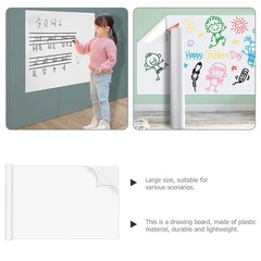 White Self Adhesive Dry Erase Board Large Removable Whiteboard Sticker for Walls