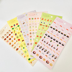 JAPAN LIMITED Taberaretai Kawaii Food Stickers 6 Sheets Set 504pcs Planner Bujo