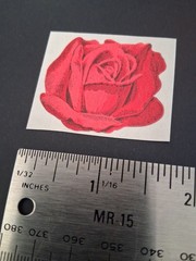 Vintage Stickers 3M Rose Scratch & Sniff Sticker Mod VTG 80s Matte Great Scent