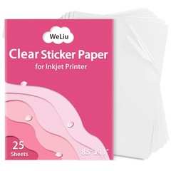 Printable Transparent Sticker Paper, Premium Clear Sticker Paper 8.5″ x 11″ (…