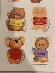 Vtg 1980 Hallmark Sticker Shirt Tales Tails 1 SHEET Walrus Beaver Pig RARE
