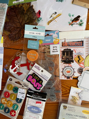 Large Mixed Lot of Metal Paper Thick Cardboard Scrapbooking Accents – includes
