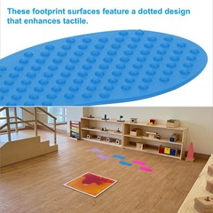 8 Pairs Feet Markers for Classroom Plastic Floor Foot Shaped Markers Blue