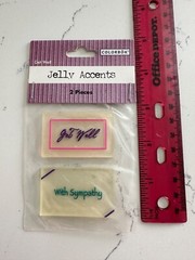 Colorbok Jelly Accents 2 PC ~ Get Well ~ Get Well With Sympathy Scrapbooking