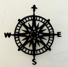 Travel Die Cuts * Compass Die Cuts * Set of 12 * Black Cardstock * Explore!
