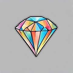 Colourful Diamond Sticker 3×3”