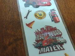 PIXAR Cars Rescue Squad Tow Mater 11 Piece Sticker Pack New Sealed