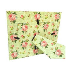 MICHEL & COMPANY Paper Photo Frame (Green x Rose)