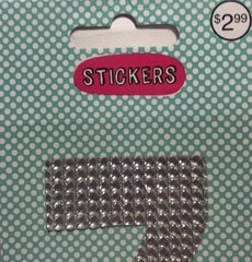 GIANT SILVER RHINESTONE LETTER “Z” Stickers(1pc)JoAnn’s•Name•Initial •Label•Last