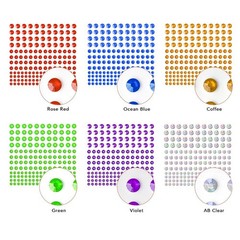 25 Sheets, 25 Colors (3 mm, 4 5 mm), Red, Blue, Coffee, Green, Violet, Ab Clear