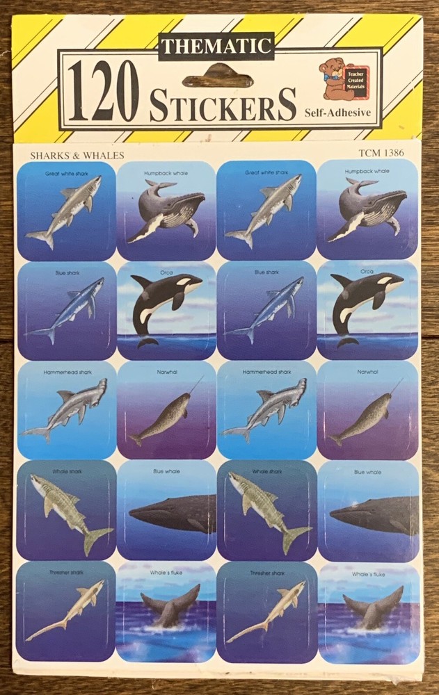 Sharks And Whales by Teacher Created Materials – Thematic 120 Stickers.