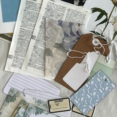 Vintage Fairy Botanical Junk Journal Kit Cottagecore Ephemera Pressed Flowers