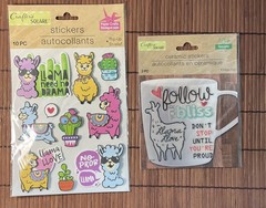 Crafter’s Square Pop-Up Llama Stickers and Ceramic Stickers