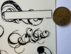 BLACK SWIRL LABELS Rub-On Transfers(4-1/4”x 8”)Tag •Word•Journaling•Card Making•