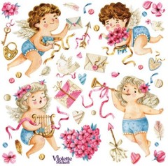 Violette Stickers Cupid’s Kiss Love Heart Craft Planner Supply Scrapbook