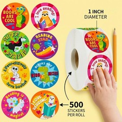Reading Stickers for , Book Lover Sticker for Kindle 500pcs in 8 Designs 1 in…