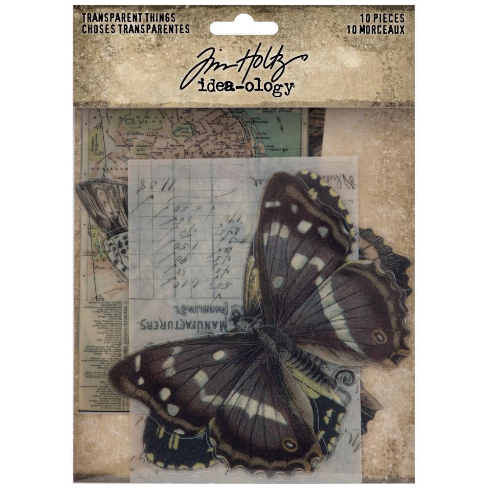 Tim Holtz Idea-Ology Transparent Things Acetate TH94241 Elements Winged 10 pcs.