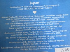 Mrs. Grossman’s Sheet Stickers 2002 Destinations JAPAN Osaka Heron Hakone Geisha