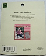 Alphabet Charms Pink Enamel Metal 39 Pieces Fits 3/8″ Ribbon Making Memories
