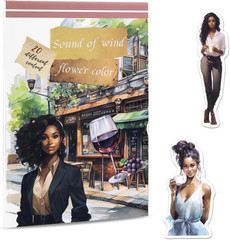 Pre-Cut Journaling Sticker , 20 Sheets – 270 PCS Fashion Colored Women Planner D