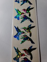 Hambly Studios Prismatic Stickers Mini Hummingbirds P7131 Birds Sparkle VTG New