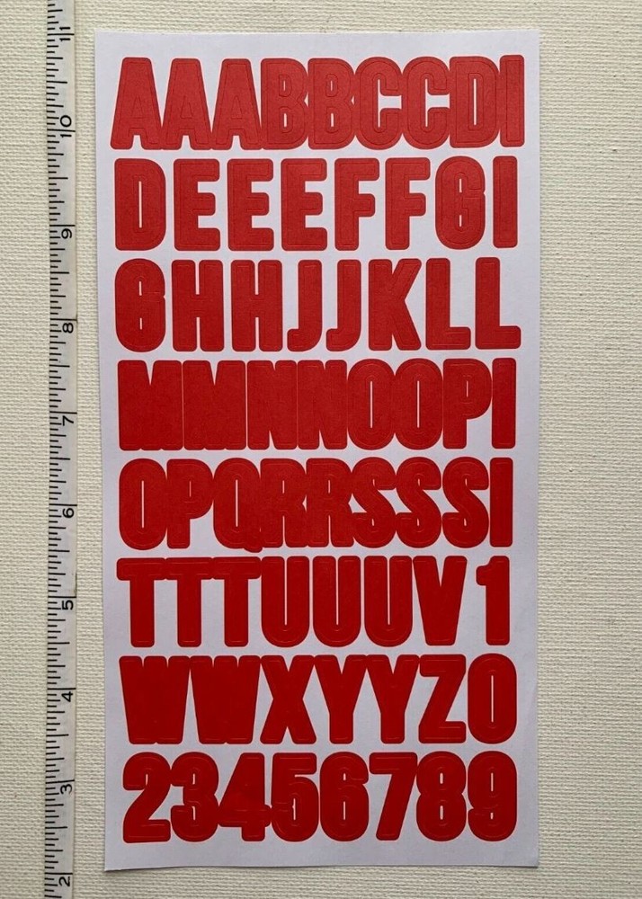 Diamond Press ABC alphabet number stickers red lowercase