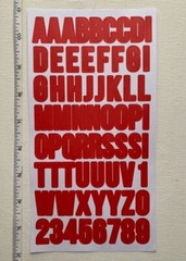 Diamond Press ABC alphabet number stickers red lowercase