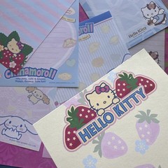 Hello Kitty Sanrio Note Stationery Paper Sheets Strawberry Scratch & Sniff Lot