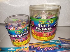 Mixed Craft & Novelty Lot – Foamies Tubs, Photo Frames, Foul Teeth, Stickers