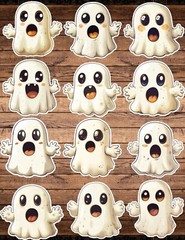 Open Mouth Ghost Die Cut Vinyl Stickers Scrapbooking Laptop Waterbottle