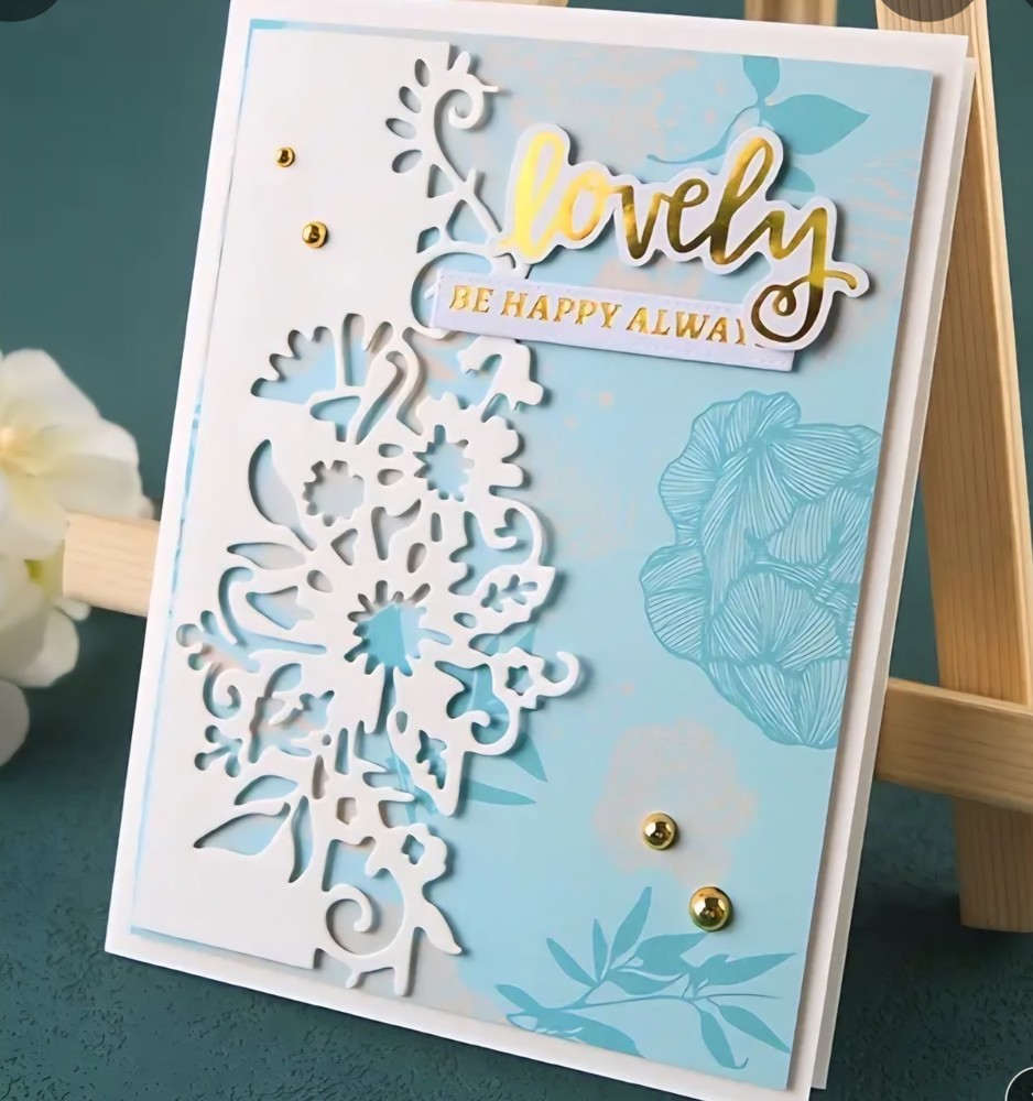 Flowers Border Edge Die Cut Card Making Envelopes Floral Invitations Cutting Die