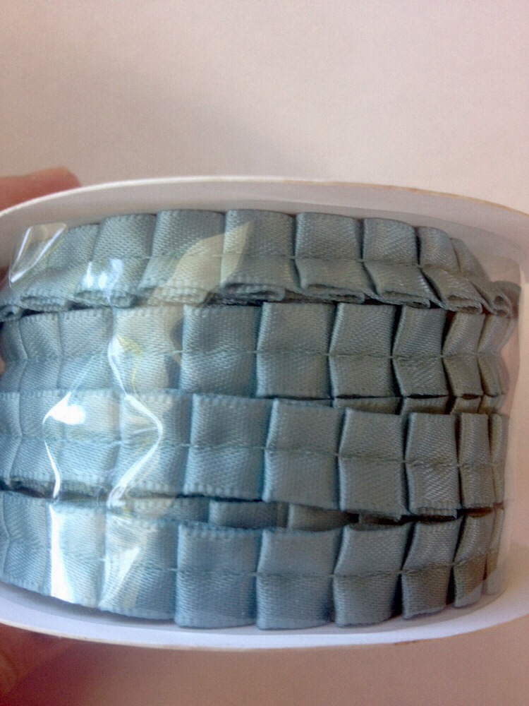 «BAJA BREEZE» Stampin’Up! RETIRED 3/8″ Satin Pleated Ribbon 5 Yards each Roll