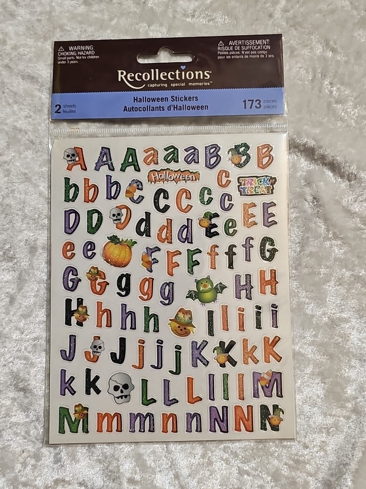 Recollections 173 piece Halloween Alphabet Stickers