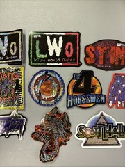 Vintage Sticker Lot 90s WRESTLING WCW NWO PRISM Vending Sticker Set LOT OF 12