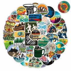 50 Pack Outdoor Sport Hiking Wildness Sticker Luggage Laptop Bottle Vinyl Decal