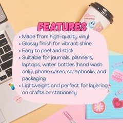 Kawaii Cat Dessert & Sushi Sticker Set | Cute Waterproof Vinyl Planner Laptop De