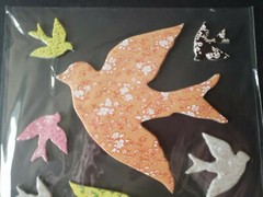 NIP Unknown Brand 29 Floral Chipboard Stickers Birds Butterfly Journal Smash