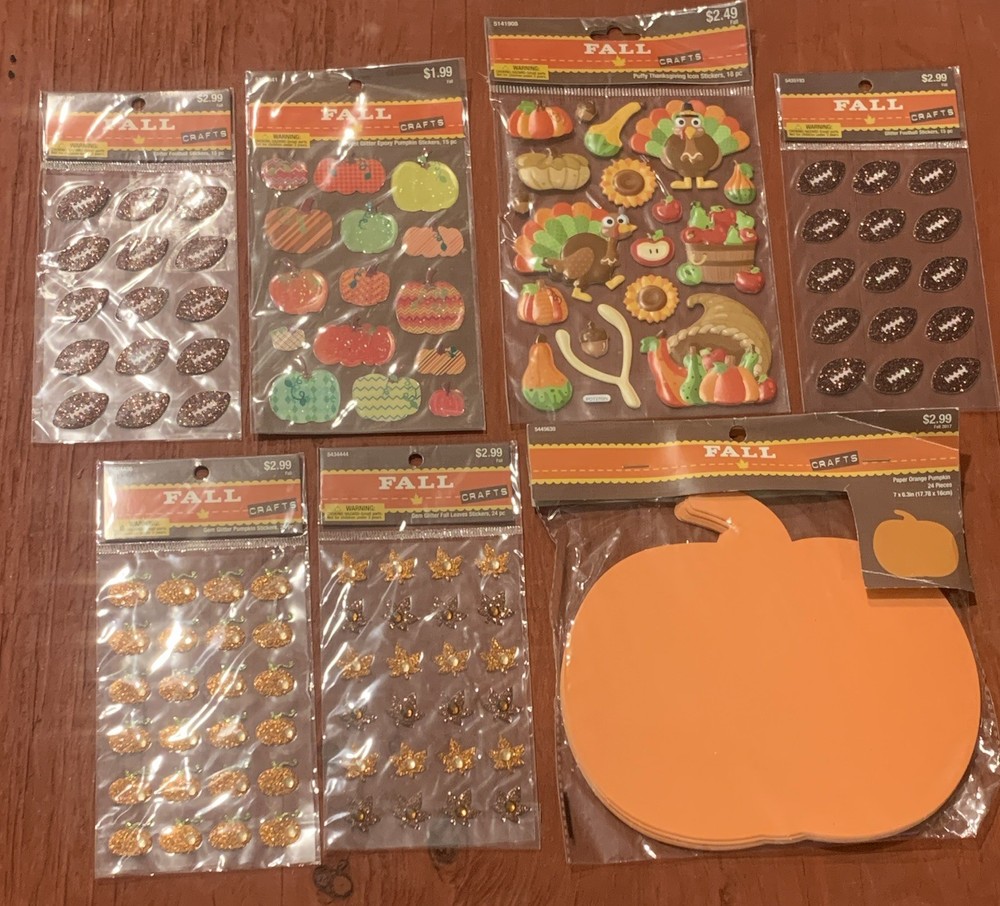 Hobby Lobby Fall/Thanksgiving Scrapbooking Embellishments Foam & Paper Pumpkins