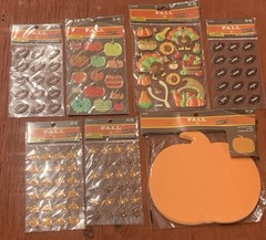 Hobby Lobby Fall/Thanksgiving Scrapbooking Embellishments Foam & Paper Pumpkins