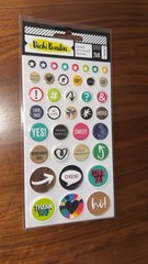 Lot Of 60 Vicki Boutin Color Kaleidoscope Puffy Stickers-Icon & Phrase